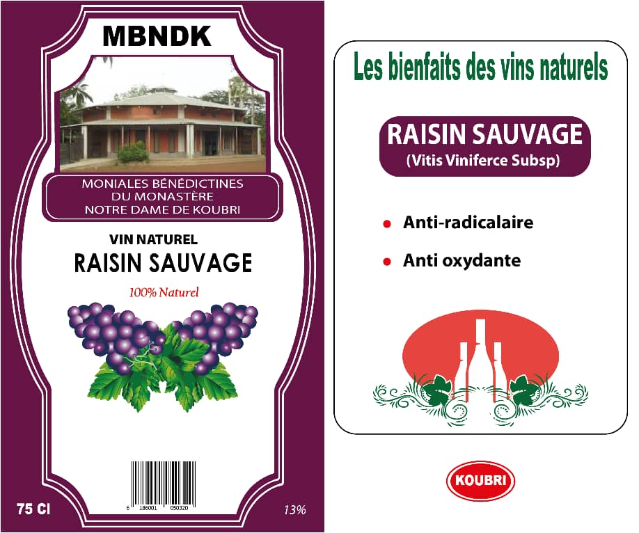 Vin raisin sauvage 75 cl