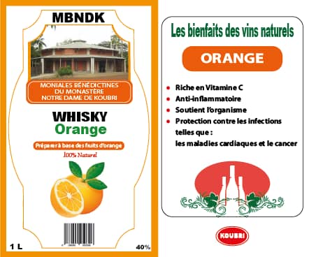 Whisky naturel orange 75 cl
